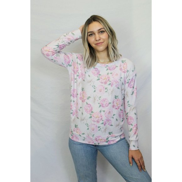 Chaser Tops - NWT Nordstrom Chaser Floral Party Sweatshirt Top